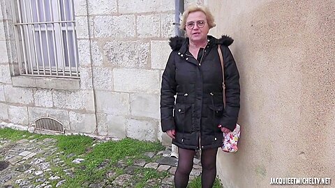 French Old Slut Finally Gets Fucked By Two Young Hungs