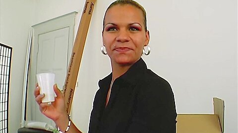 A German Secretary Gets Pounded By Three Hard Cocks