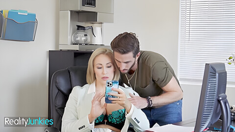 Office Queen With Impressive Curves Finds Intimate Perks With Handsome Employee