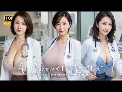 【AI縦動画】総勢20名◎担当医師が美人すぎたのでポートレートしてみた📷 ｜ Ai Cinematic Portrait #熟女 #美熟女 #美女  #ailookbook サムネイル