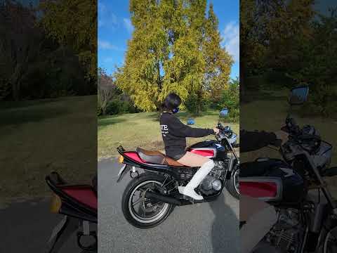 バイク女子(熟女)CBX400F 仕様 #shorts サムネイル
