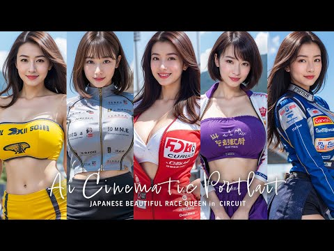 【AI縦動画】総勢22名◎サーキットのレースクイーンが美しすぎたのでポートレートしてみた📷 ｜ Ai Cinematic Portrait 　#RQ #レースクイーン #レース #美女 サムネイル